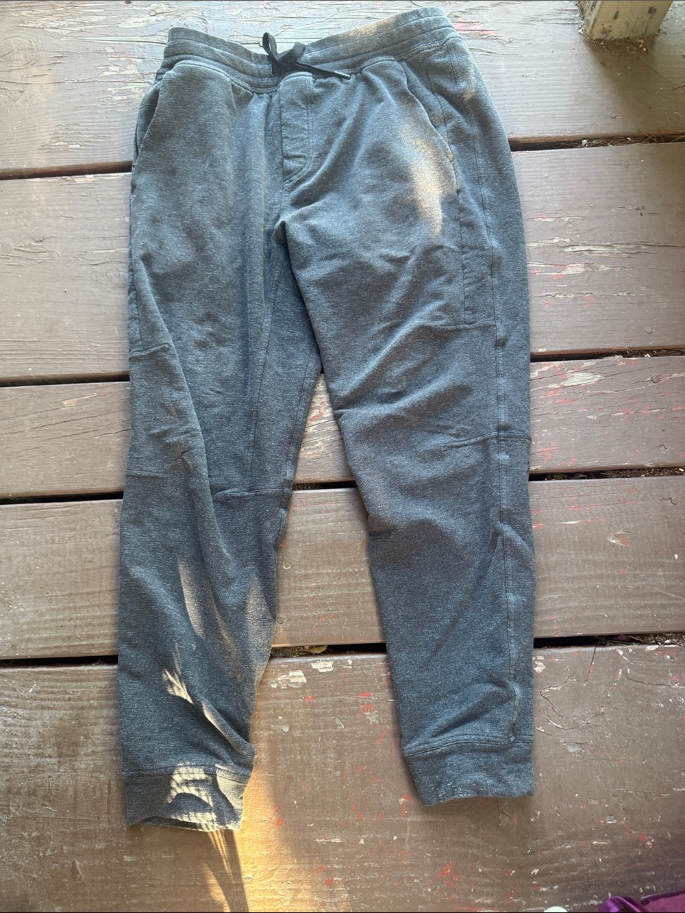 Men's Gray Drawstring Jogger Pants